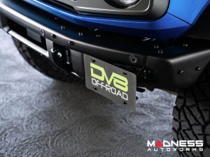 Ford Bronco Front License Plate Relocation Bracket - Factory Bumper - DV8